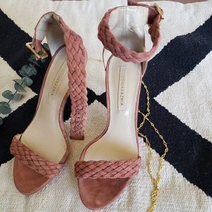 BCBGMAXAZRIA | Suede Braid Strap Heels 35.5
